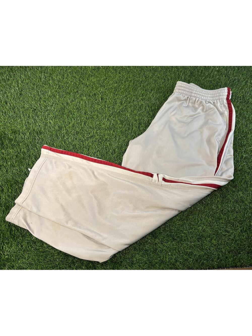 Vintage Y2K Silver Tag Nike Track Pants with Red Side Stripe Size Large